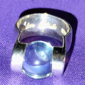 Silver and Blue Stone Ring